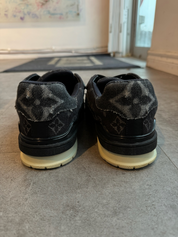 Louis Vuitton LV Trainer Black Monogram Denim (Preowned Size LV7.5/US9)