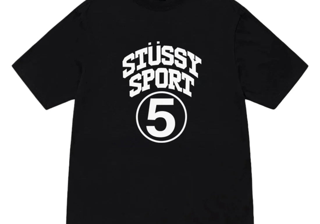 Stussy 5 Sport Tee Black