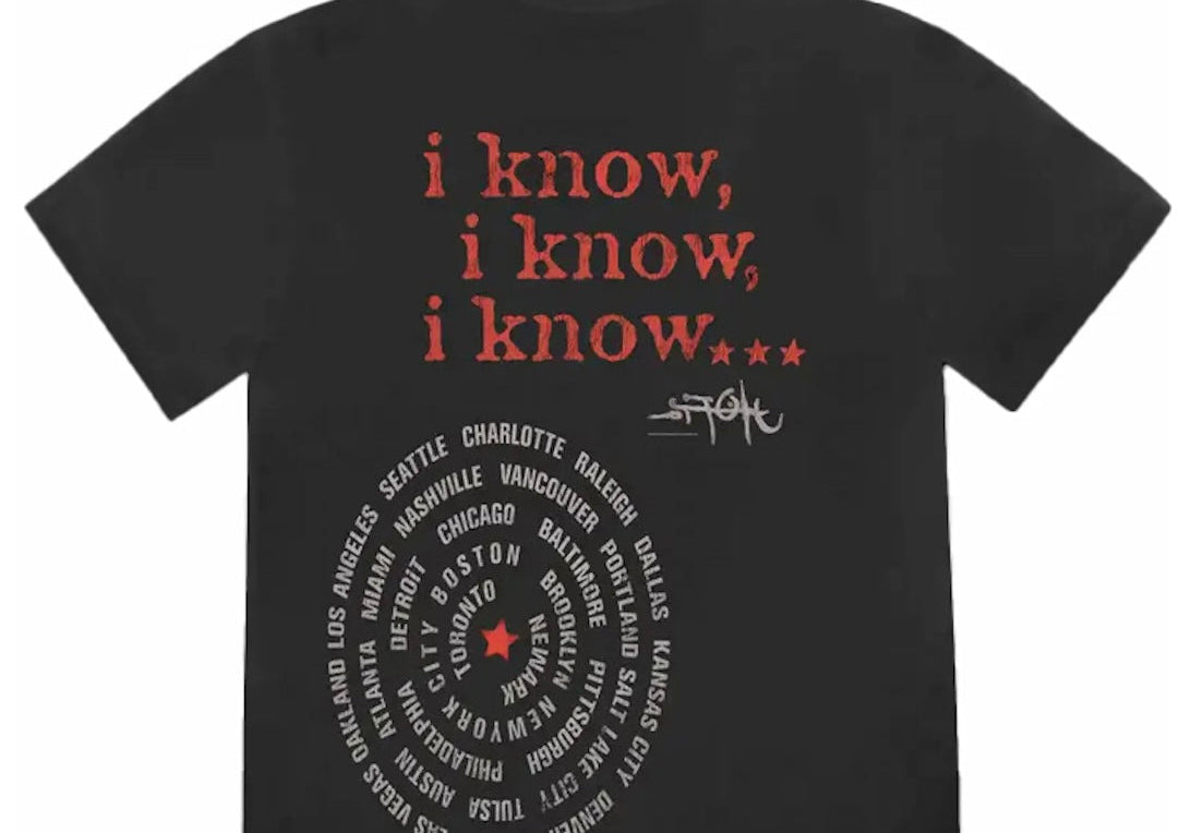 Travis Scott Utopia Circus Maximus 2023 "I Know" Tee Black