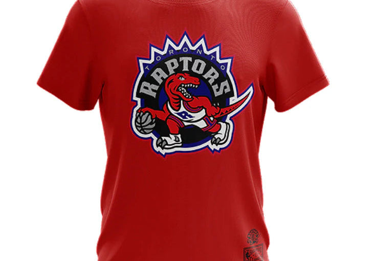 Toronto Raptors Mitchell & Ness Dino Dribble Classic Logo T-Shirt Red