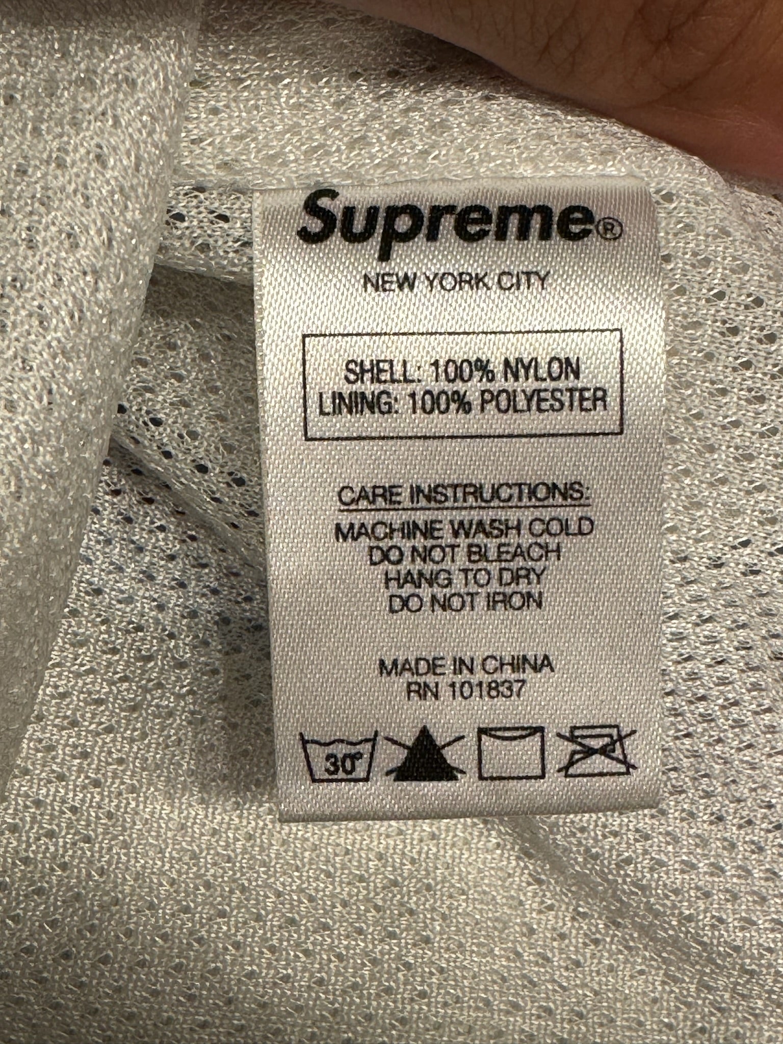 Supreme Cross Paneled Track Pant White (SS21) (Preowned)