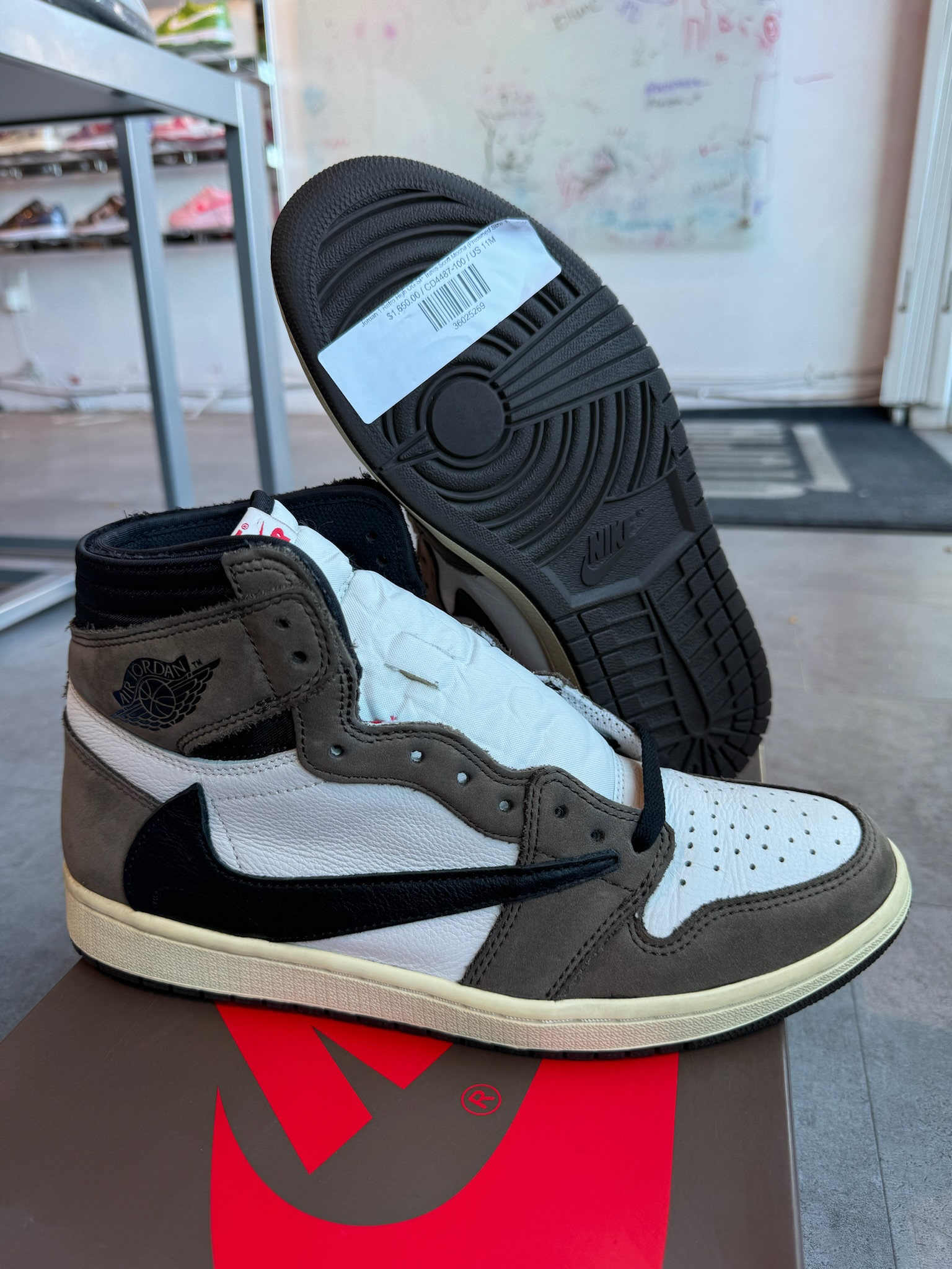 Jordan 1 Retro High OG SP Travis Scott Mocha (Preowned Size 11)