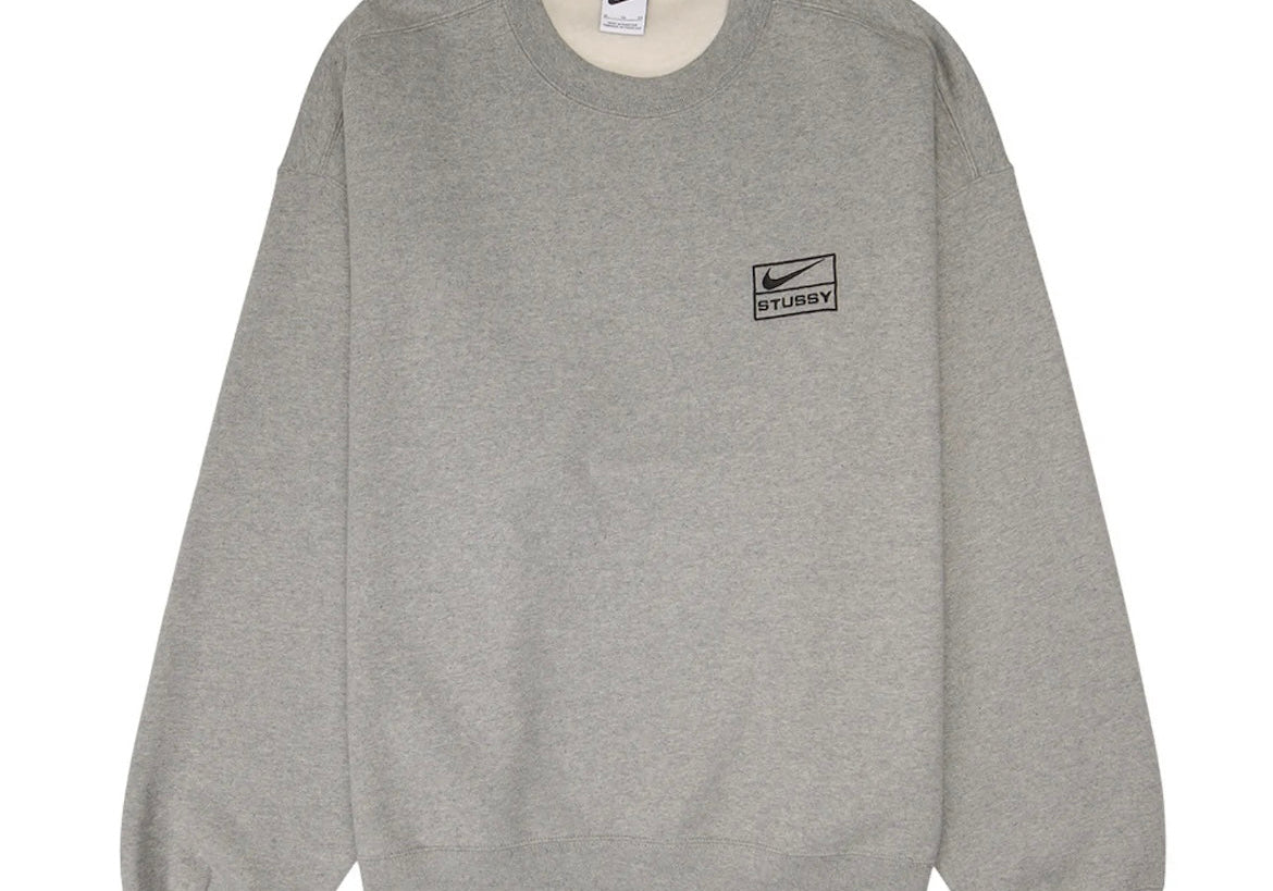 Nike X Stussy Fleece Crewneck Grey