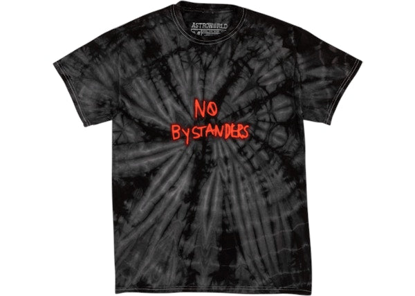 Travis Scott No Bystanders Tee Black Tie Dye