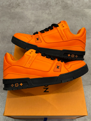 Louis Vuitton LV Trainer Orange Black (Preowned LV 8.5/ US 10M)