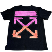 Off-White Cross Logo Paint Splatter T-Shirt Black (Preowned)