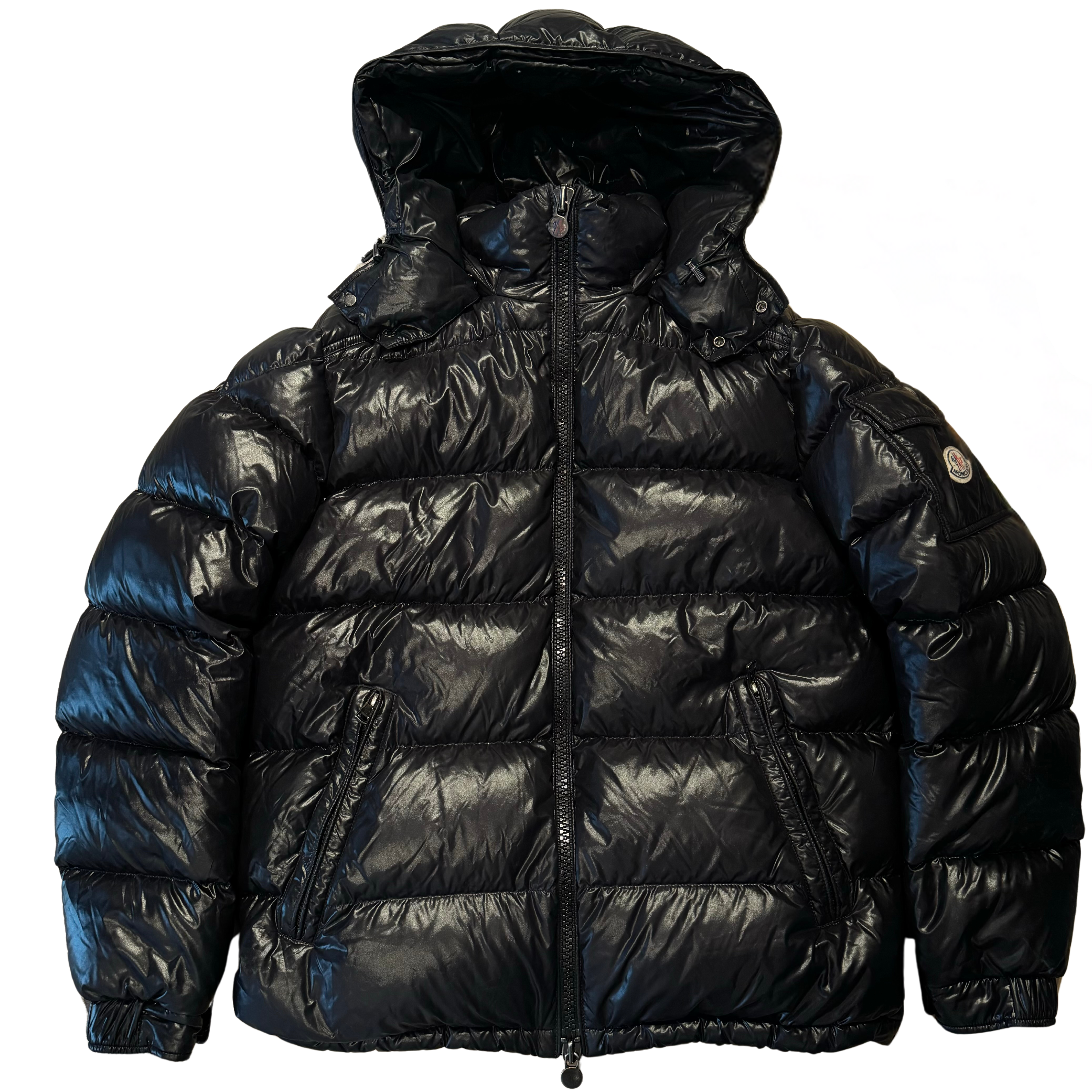 Moncler Maya Giubbotto Jacket Black (Preowned Size 4/L)