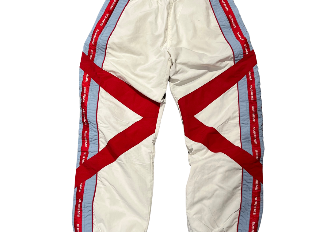 Supreme Cross Paneled Track Pant White (SS21) (Preowned)