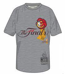 Toronto Raptors Mitchell & Ness Hug The Trophy The Finals Hardwood Classics Retro Logo T-Shirt Grey