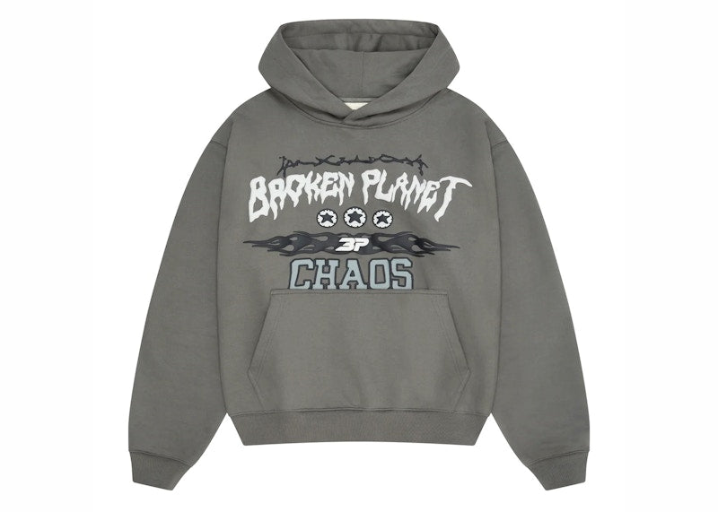 Broken Planet Chaos Hoodie Gunmetal Grey