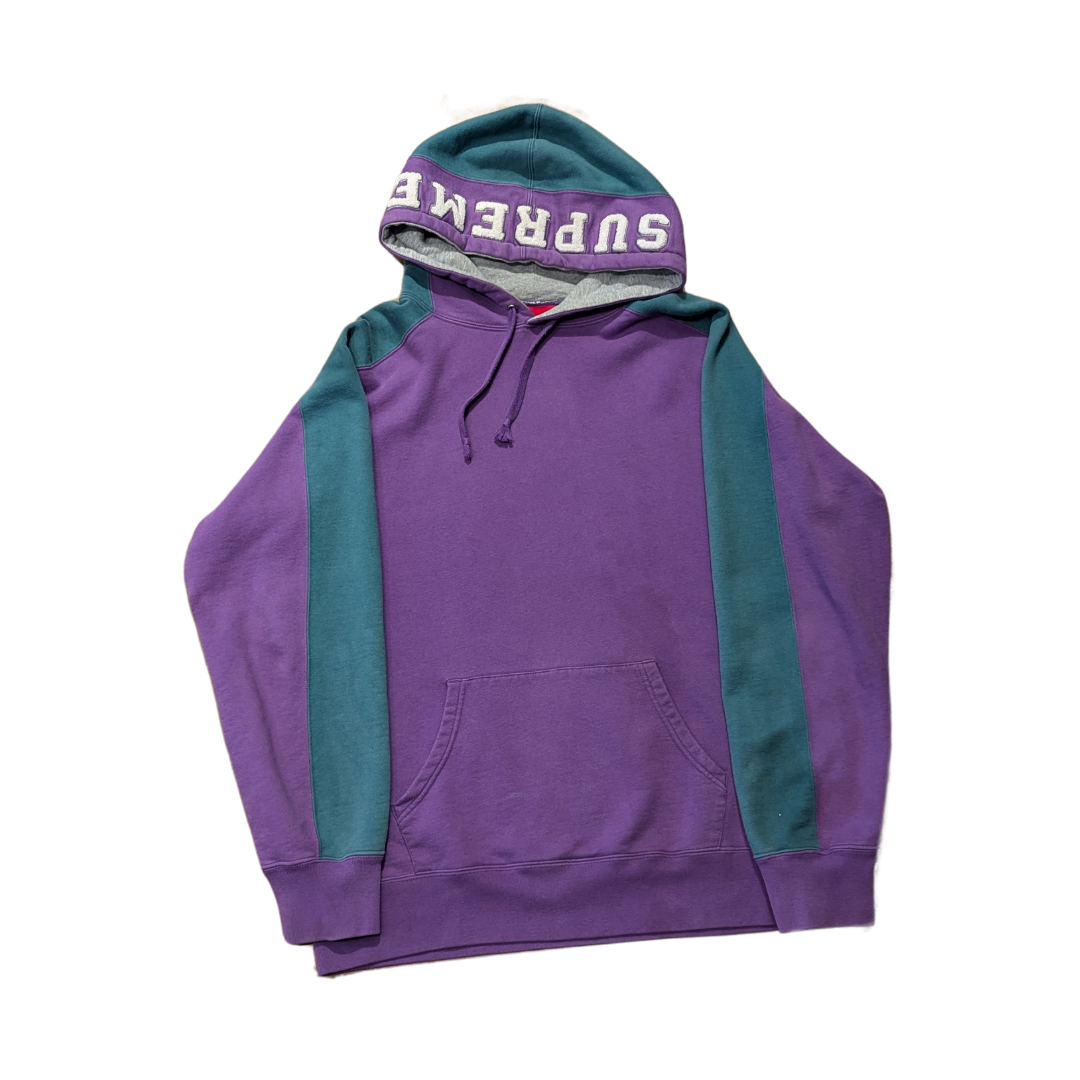 Supreme Paneled Hooded Sweatshirt Violet (Preowned)