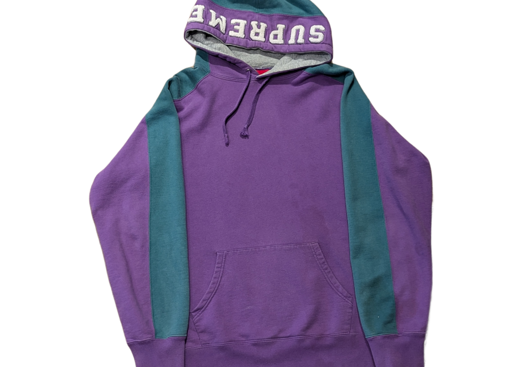 Supreme Paneled Hooded Sweatshirt Violet (Preowned)