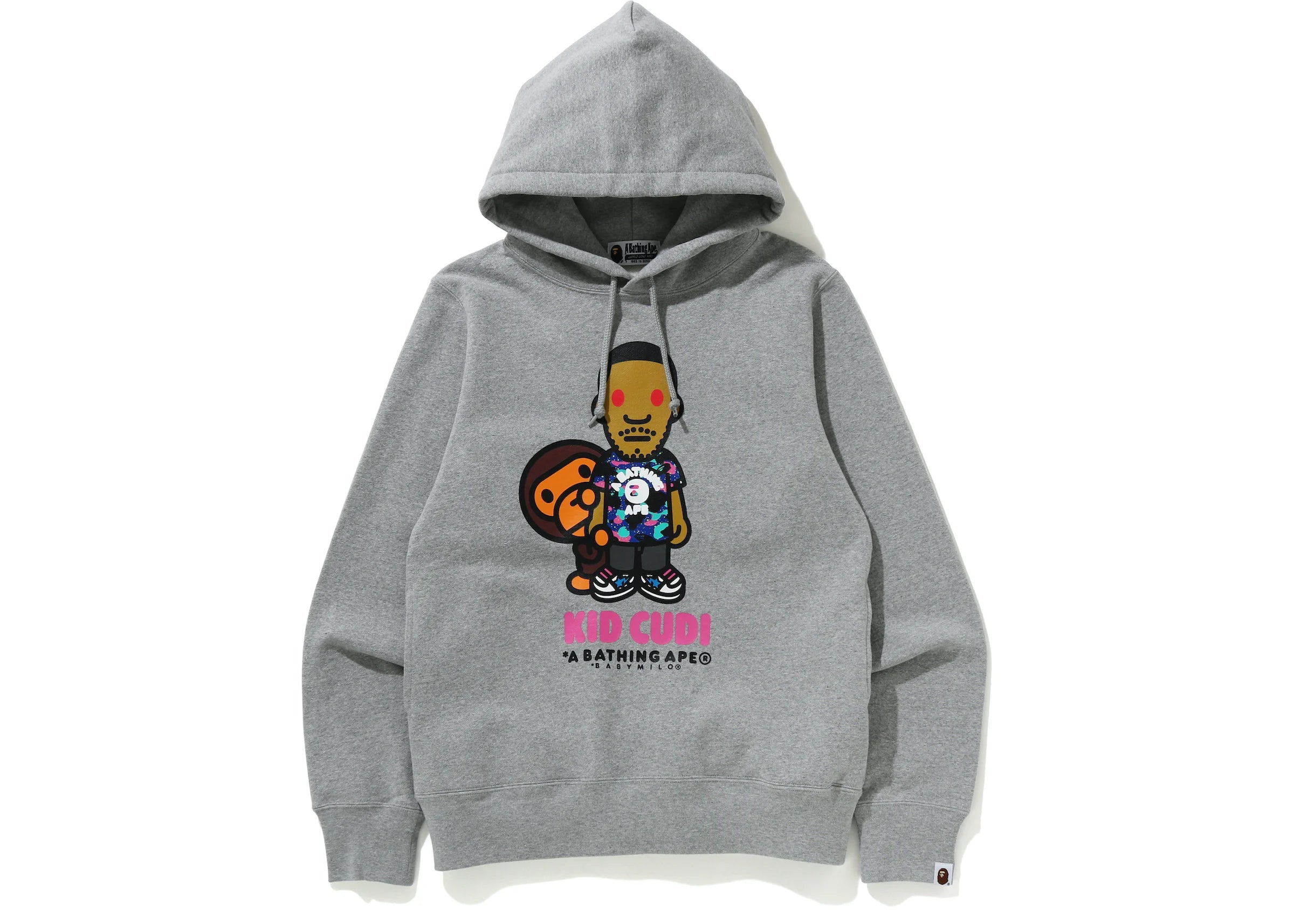 Bape x Kid Cudi Baby Milo Pullover Hoodie Grey