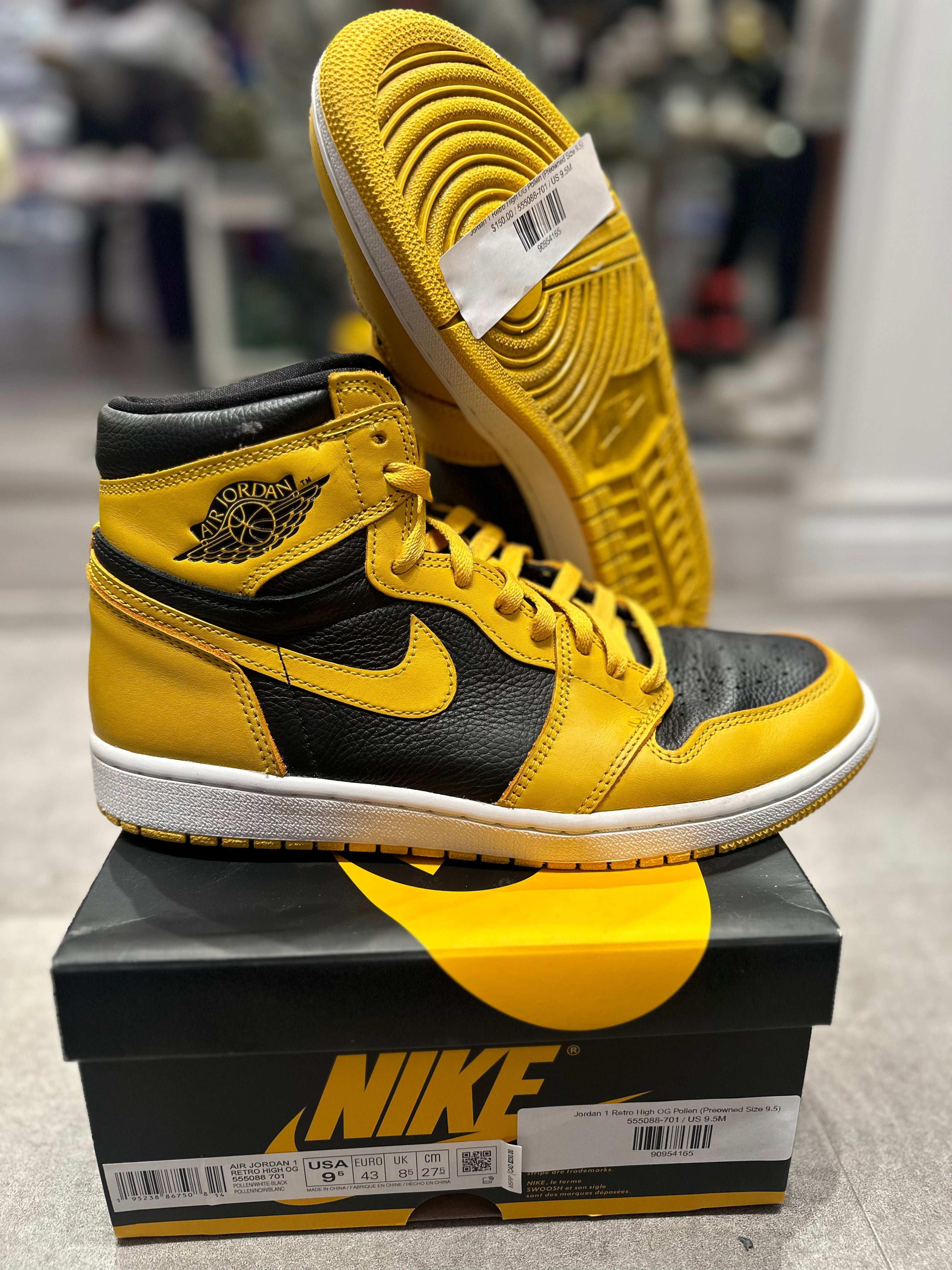 Jordan 1 Retro High OG Pollen (Preowned Size 9.5)