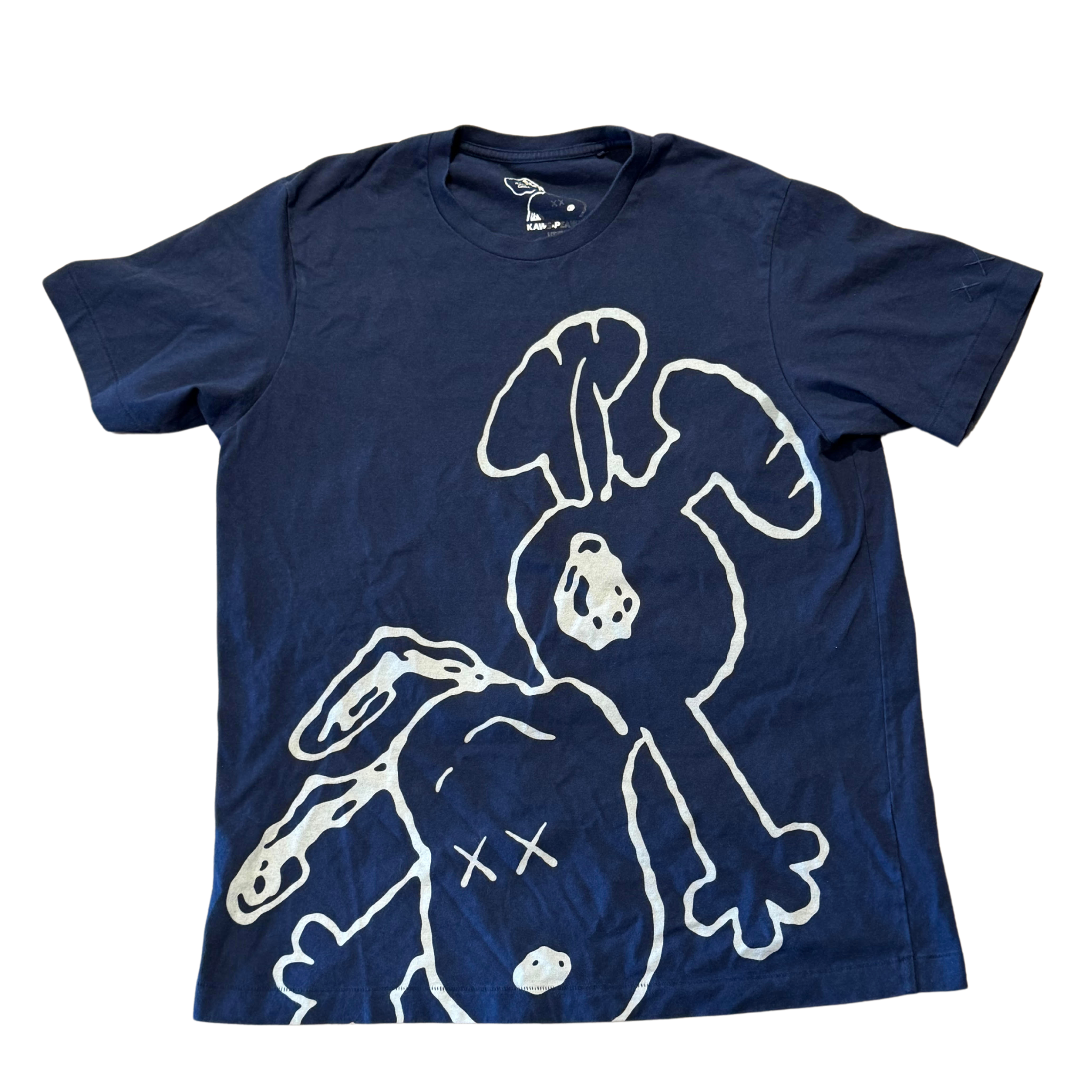 Kaws X Uniqlo X Peanuts Snoopy Falling Tee Navy (Preowned)