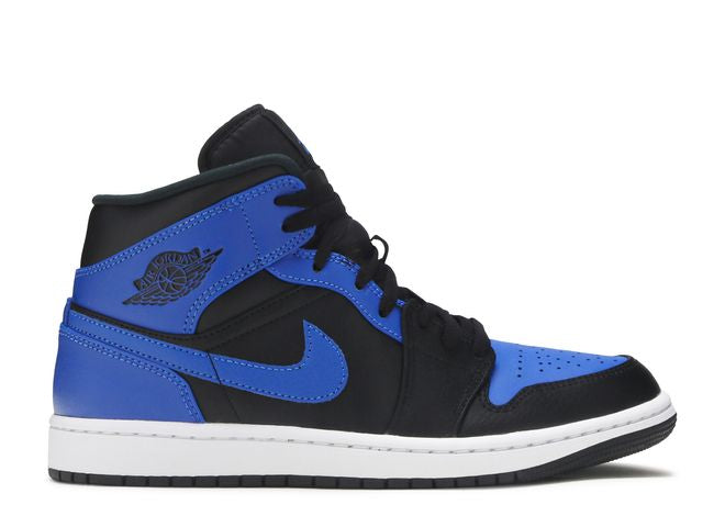 Jordan 1 Mid Hyper Royal Tumbled Leather