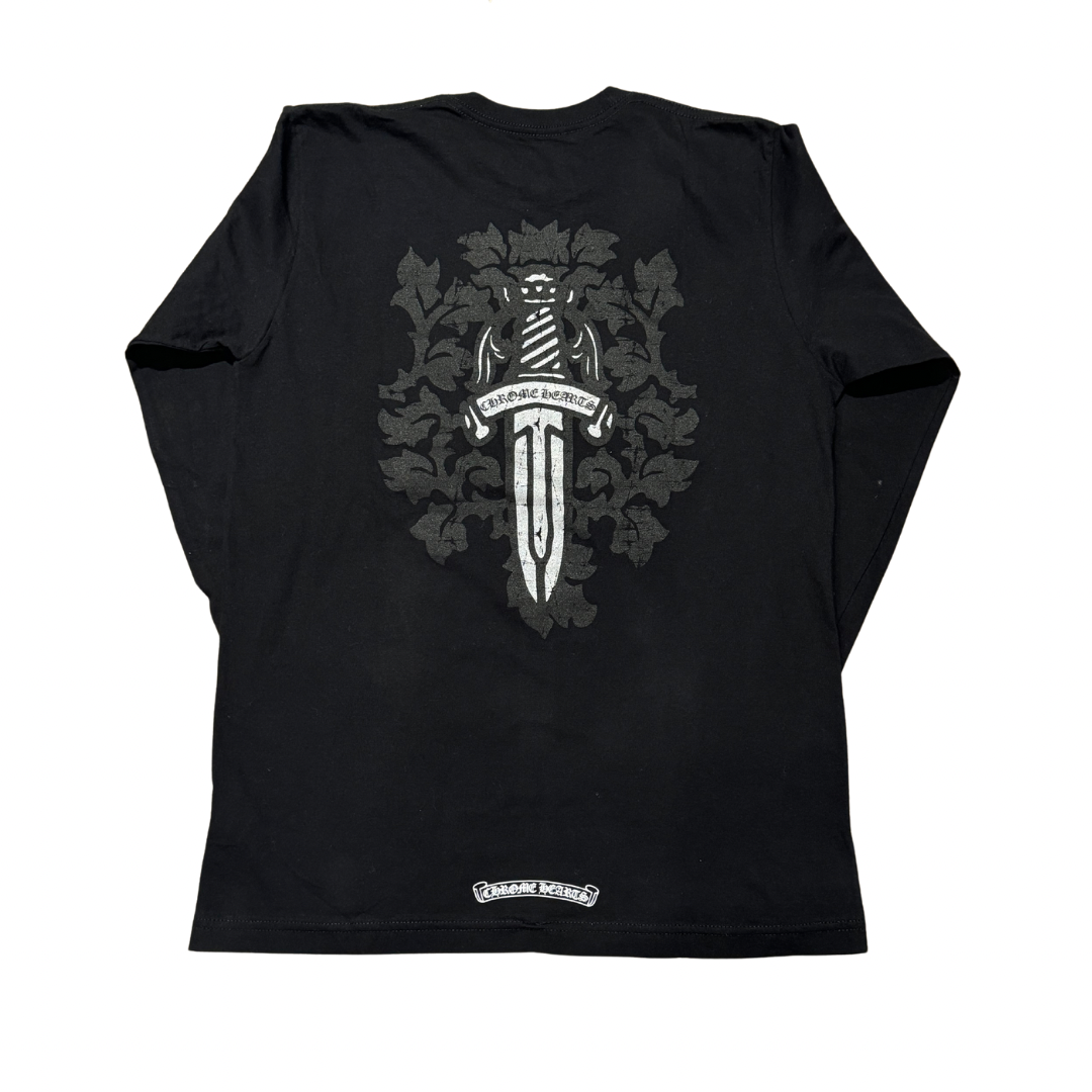 Chrome Hearts Silver Dagger L/S T-Shirt Black (Preowned Size M)