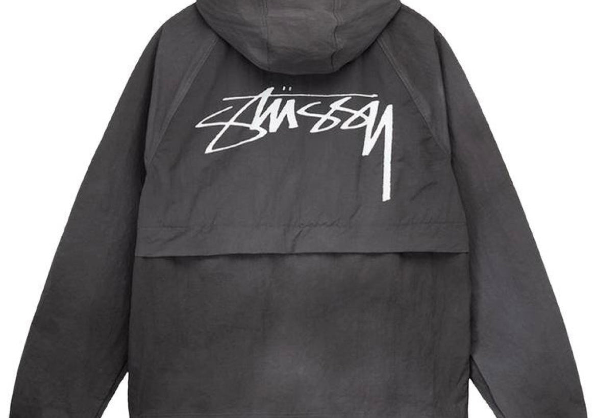 Stussy Wave Dye Beach Shell Jacket Black