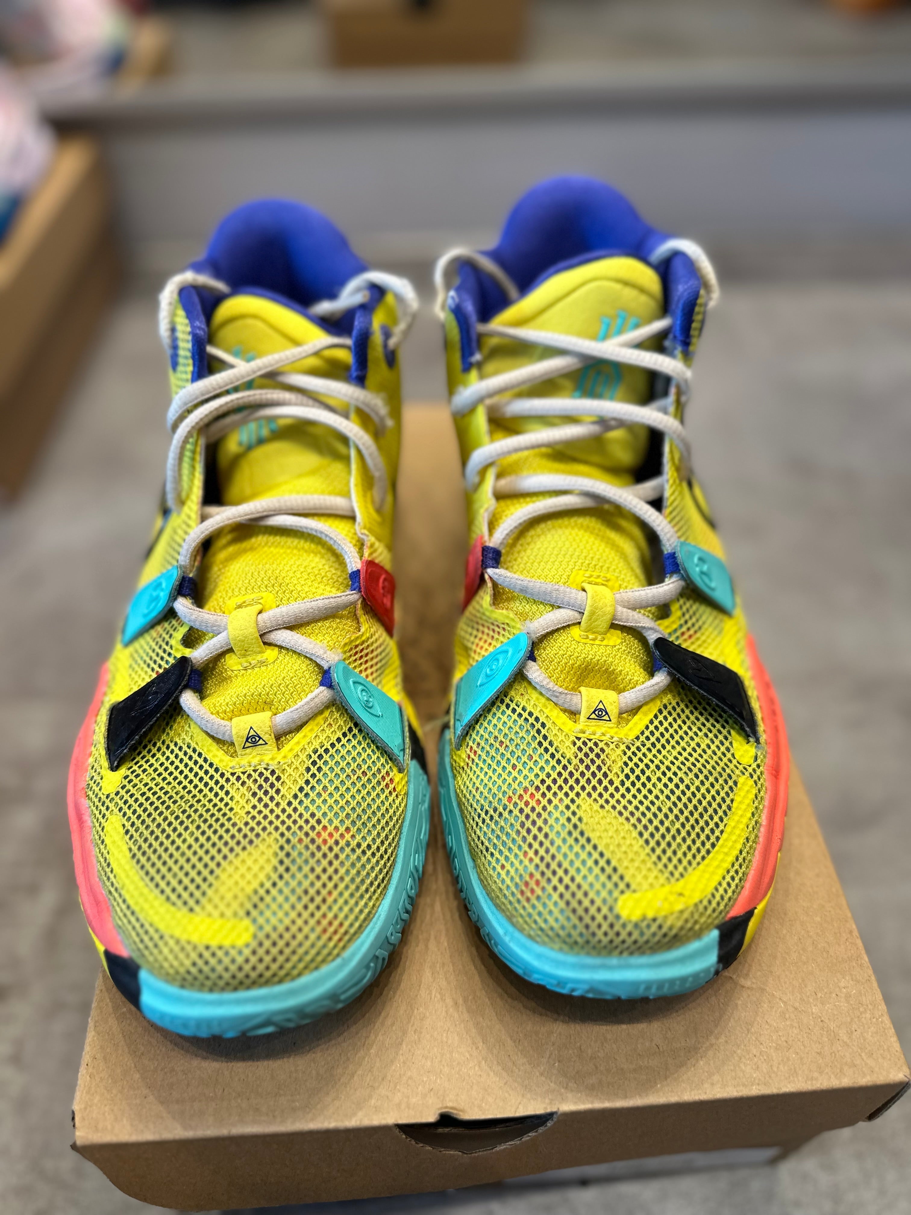 Nike Kyrie 7 1 World 1 People Electric Yellow (GS) (Preowned)