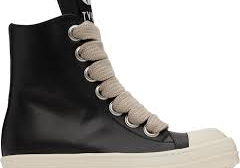 Rick Owens SSENSE Exclusive Black KEMBRA PFAHLER Edition Jumbo Lace Sneakers (Preowned Size 44)