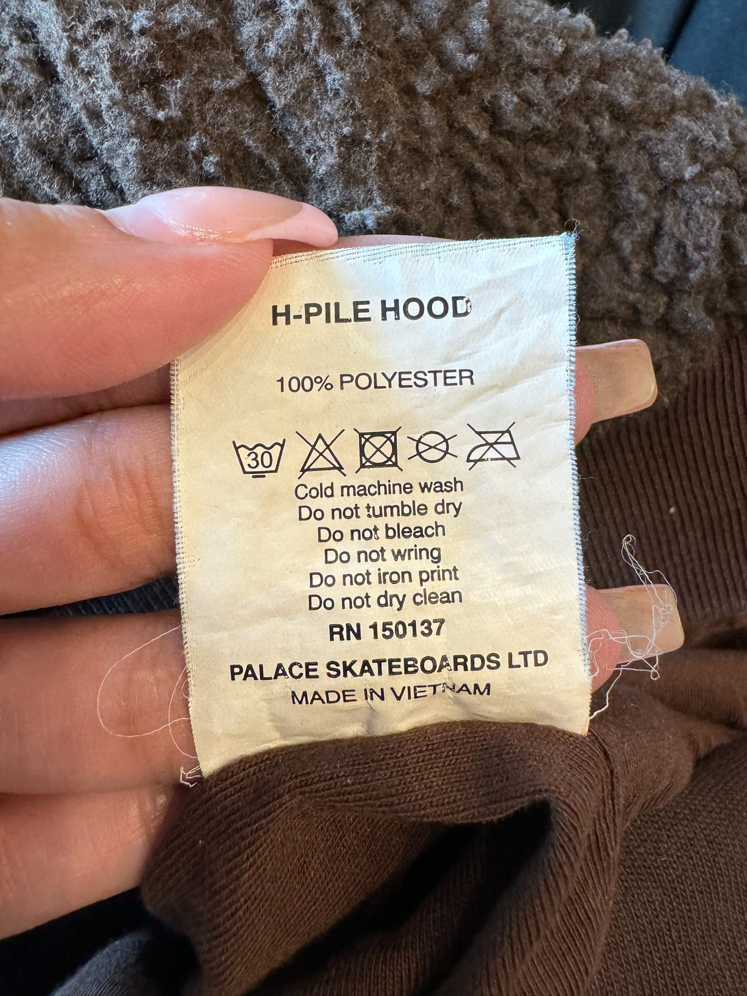 Palace H-Pile Hood Brown (Preowned)