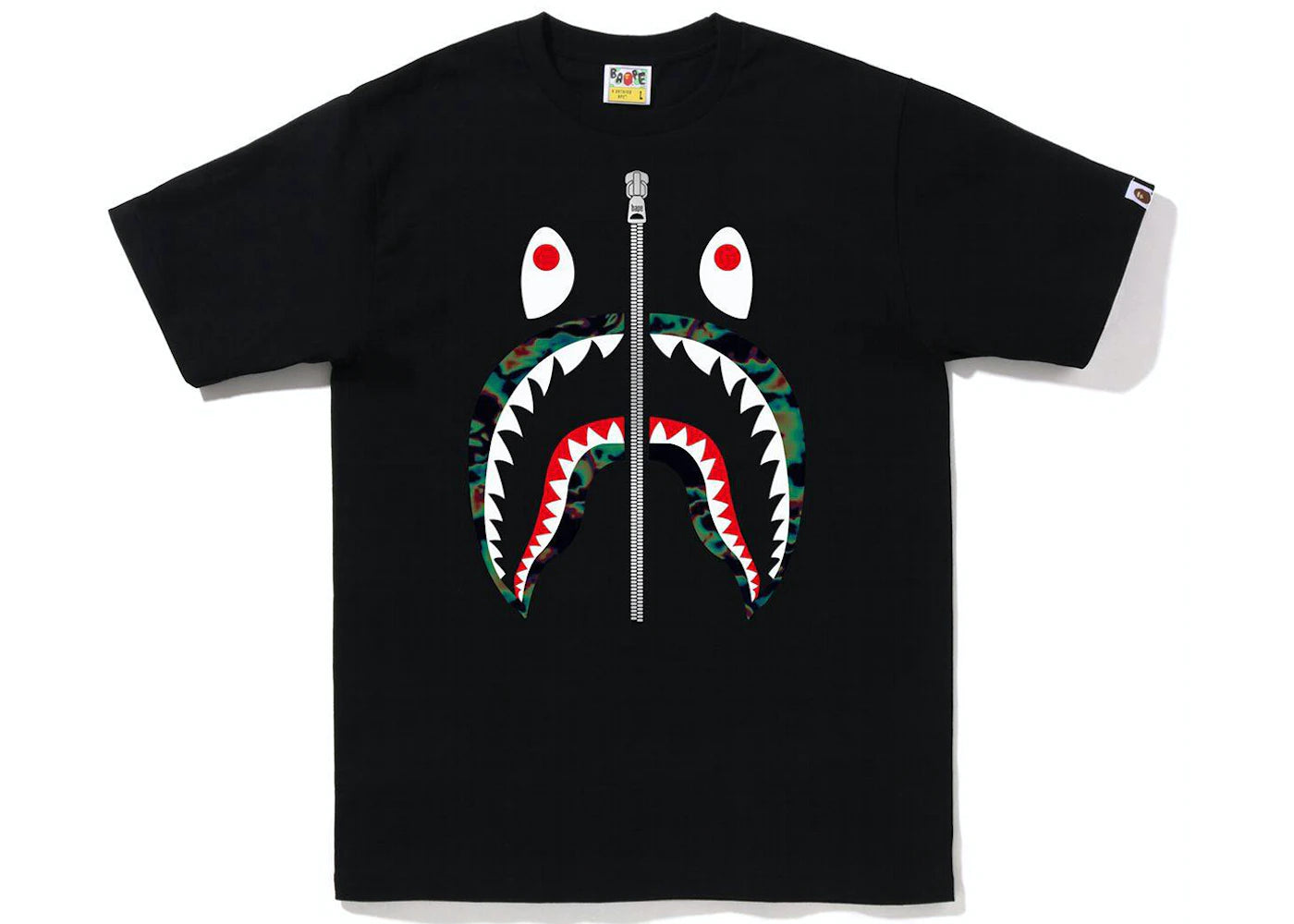 Bape Thermography Shark Tee Black