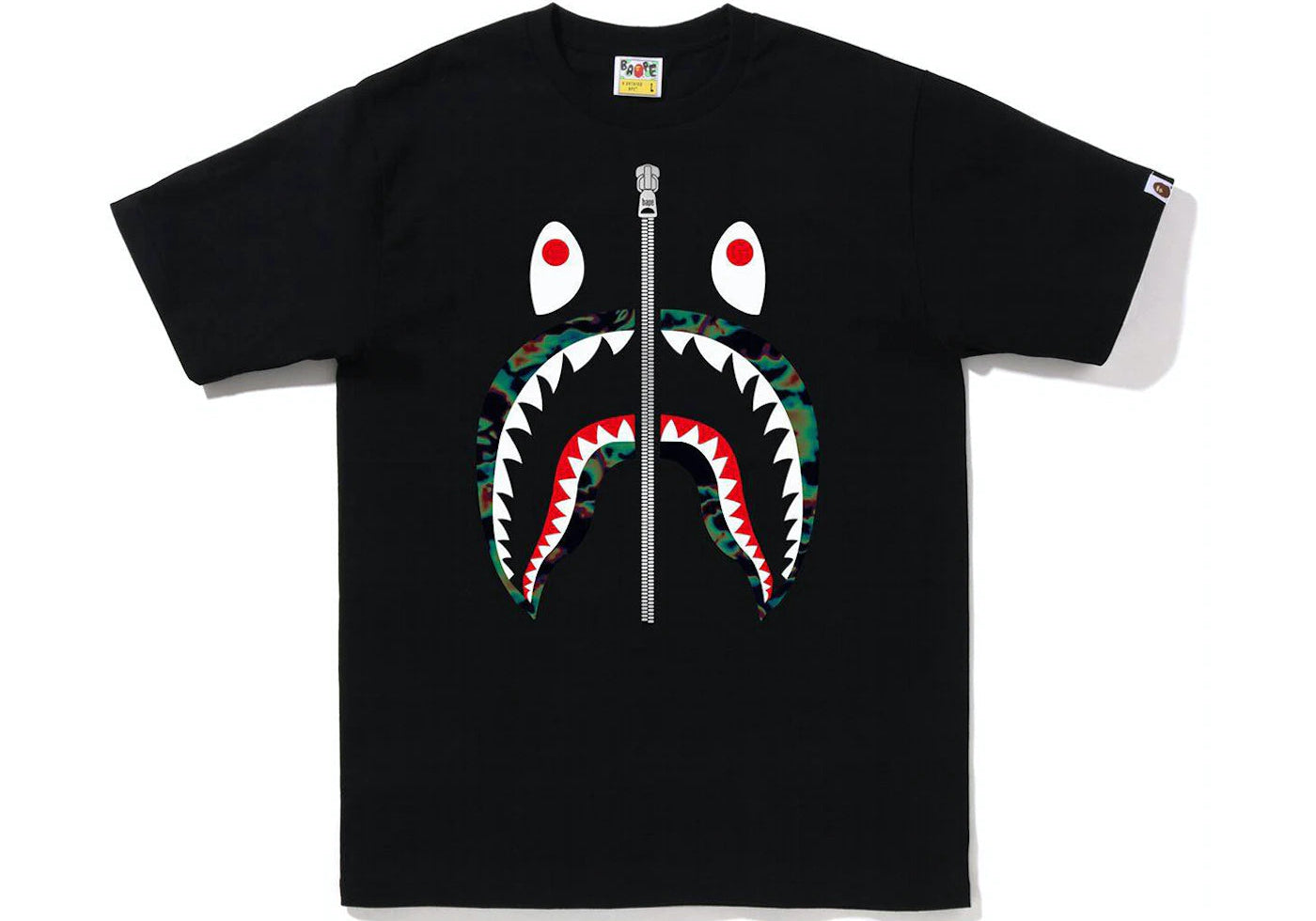 Bape Thermography Shark Tee Black