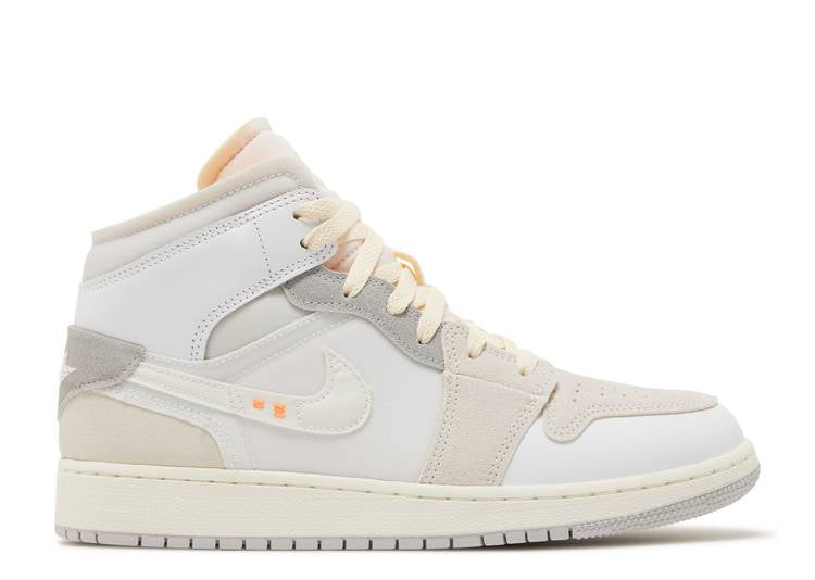 Jordan 1 Mid SE Craft Inside Out White Grey (GS)