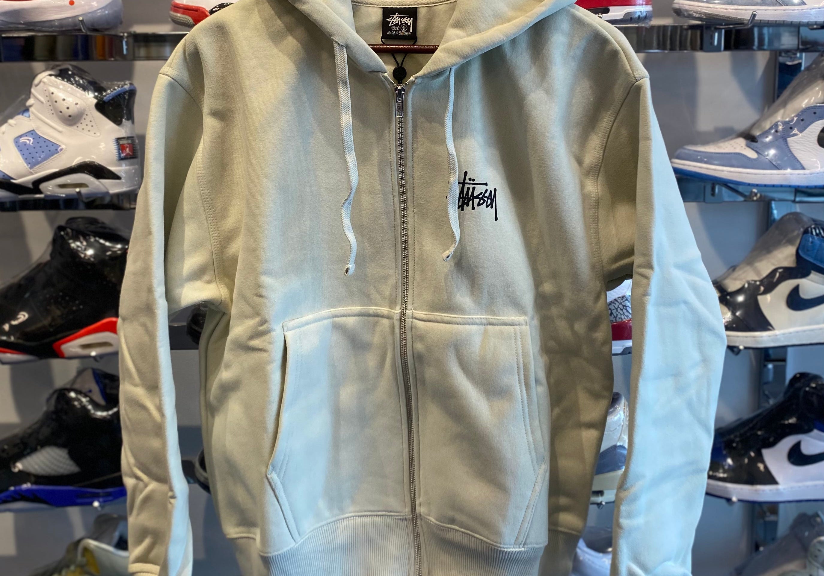 Stussy Basic Zip Hoodie Stone