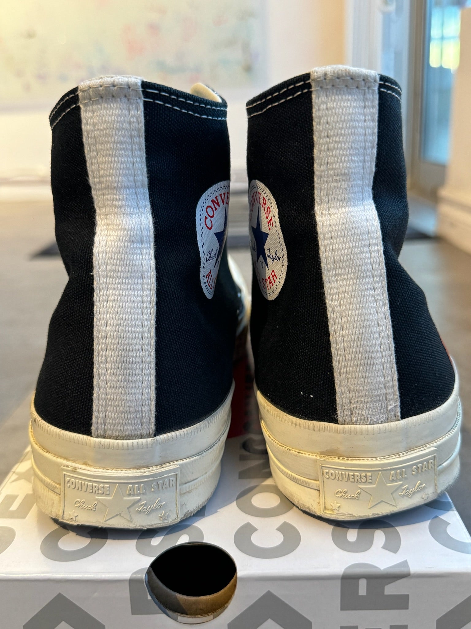 Converse X CDG Taylor All Star 70 Hi Play Black (Preowned Size 9) (8/10)