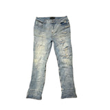 Who Decides War Blue Gathered Jeans (Preowned) - Pre-Owned
