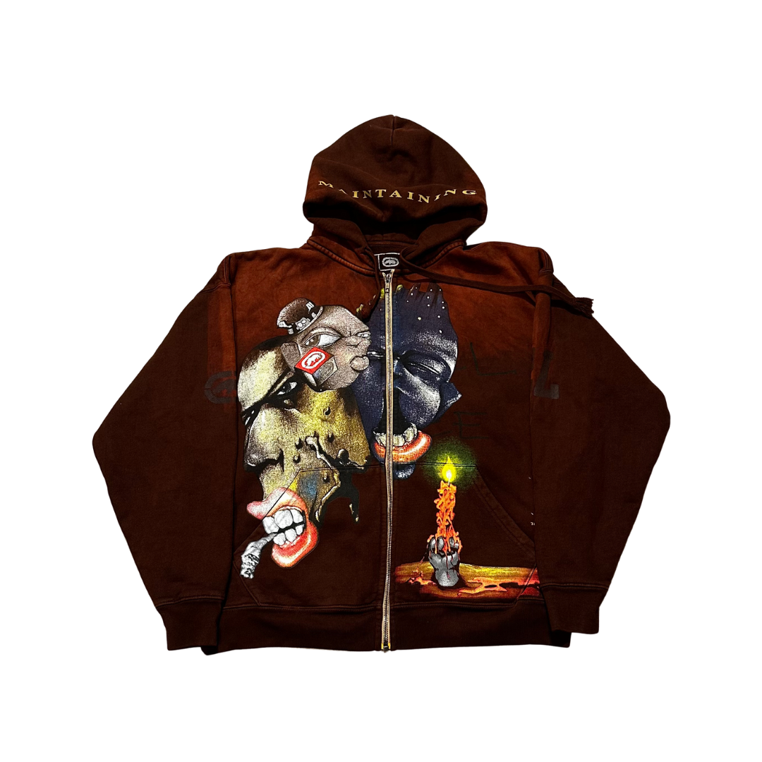 Travis Scott Cactus Jack X Ecko Unltd ComplexCon Exclusive Zip-Up Hoodie Brown