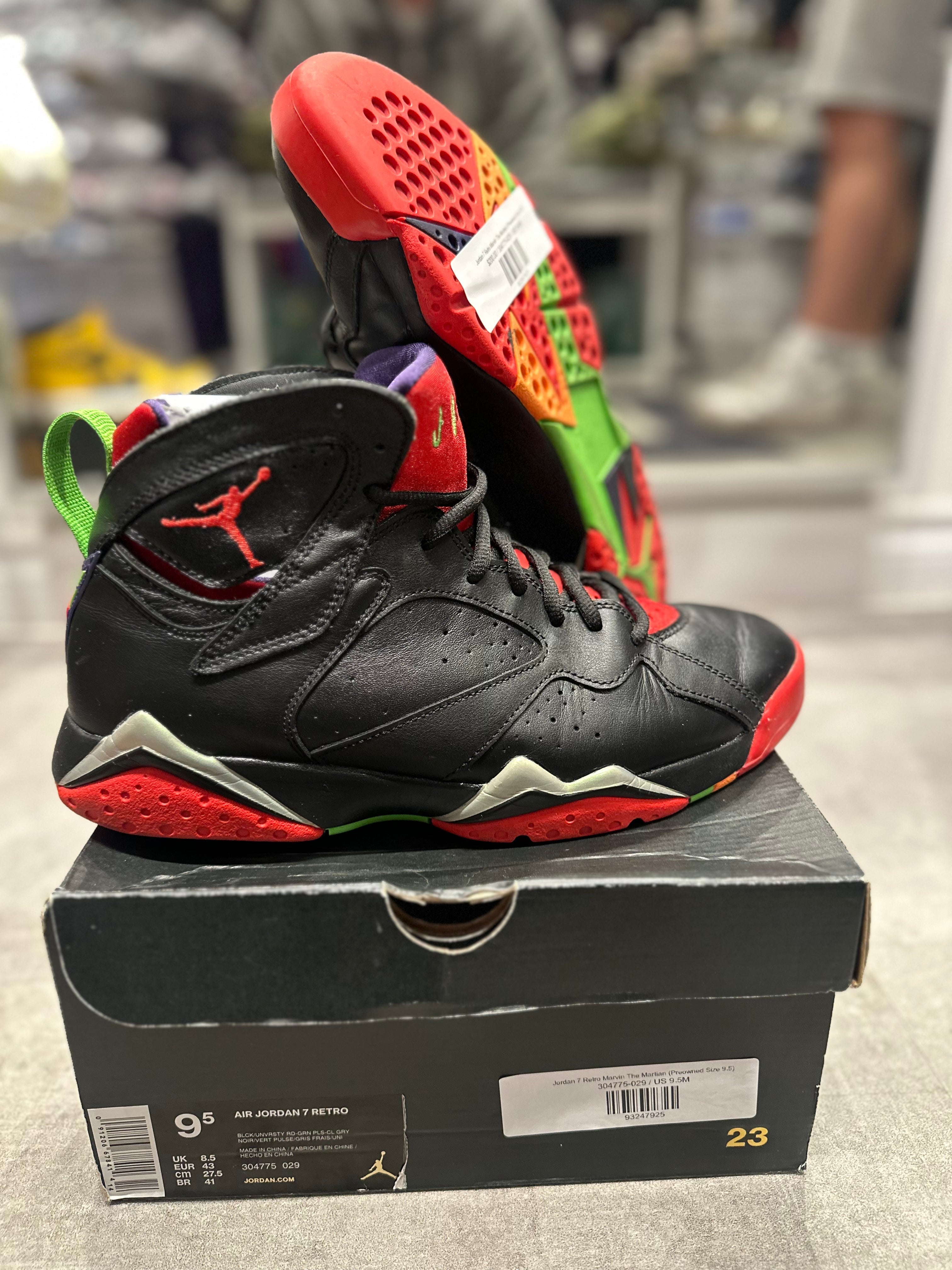 Jordan 7 Retro Marvin The Martian (Preowned Size 9.5)