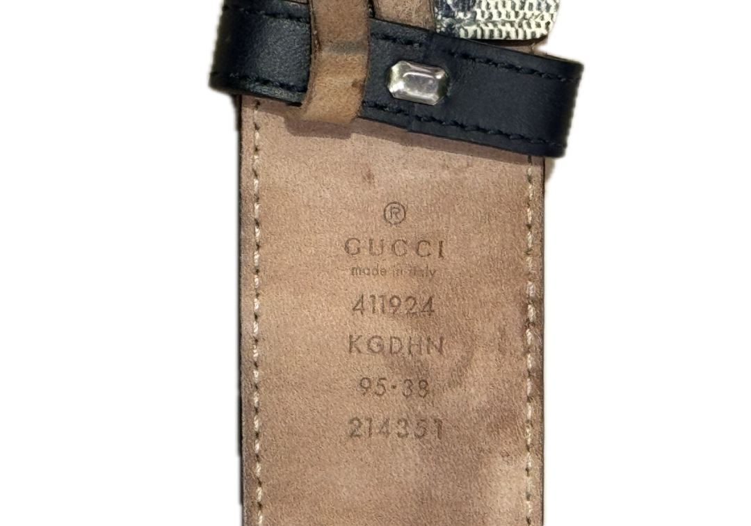 Gucci GG Supreme Belt With G Buckle (Preowned size 95-33)