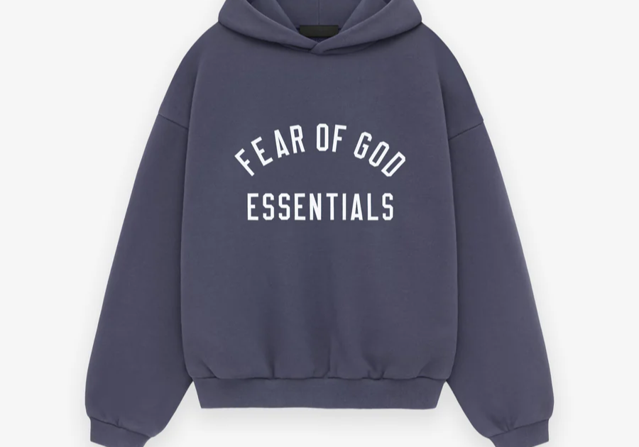 Fear of God Essentials Kids Fleece Hoodie Marine