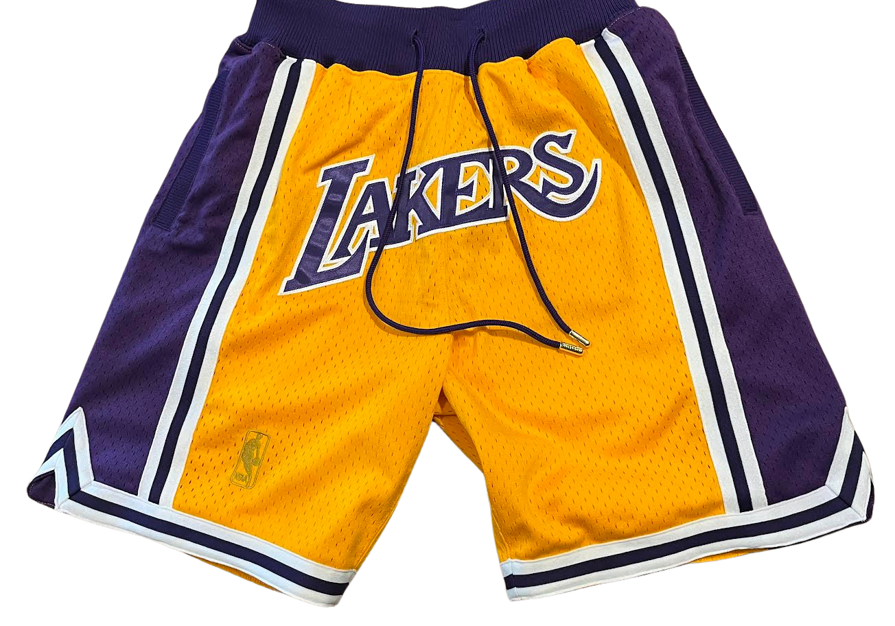 Mitchell & Ness Gold Los Angeles Lakers Authentic NBA x Just Don Mesh Shorts