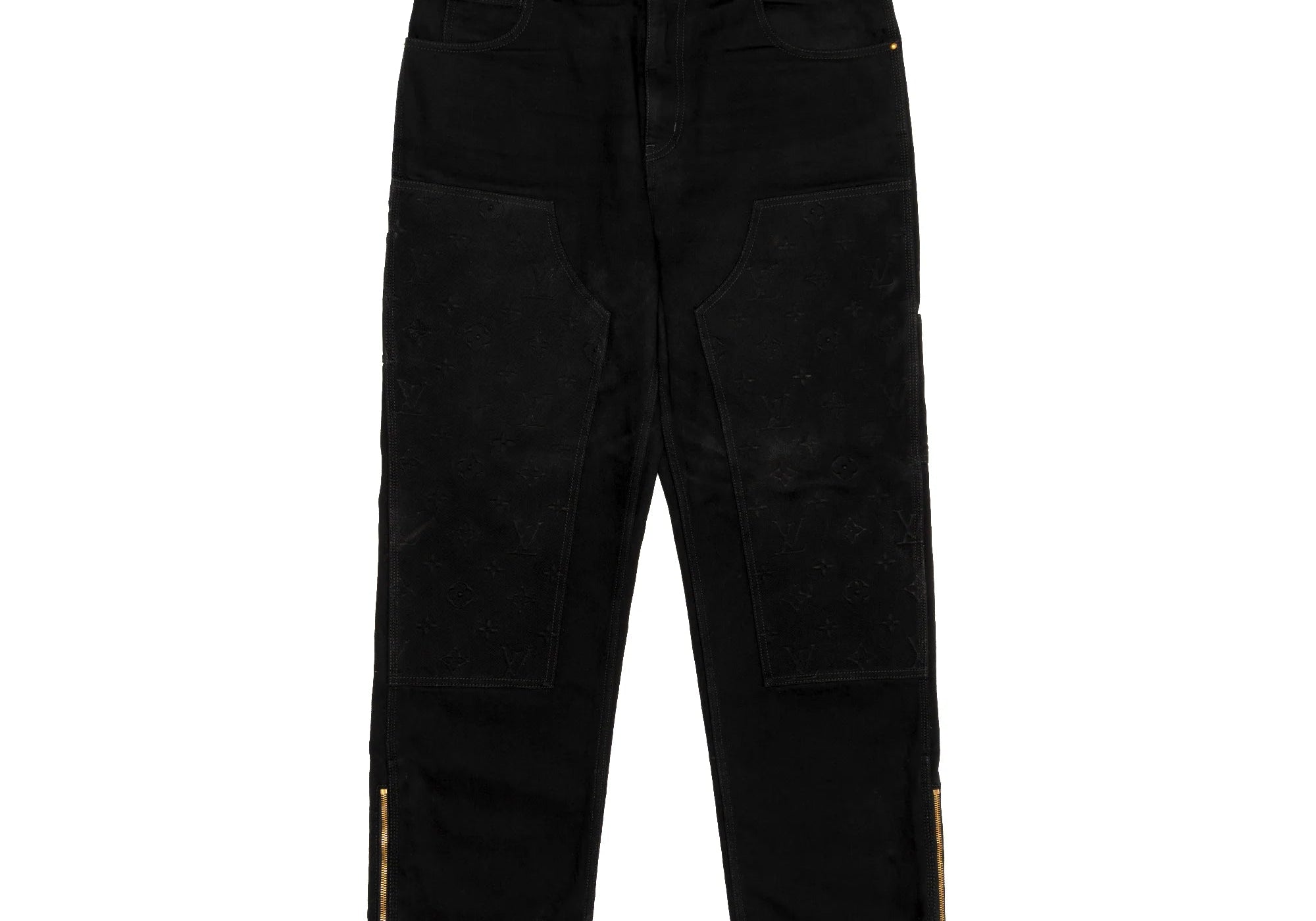 Louis Vuitton Monogram Detail Carpenter Denim Pants Black (FW22) (Worn Once)