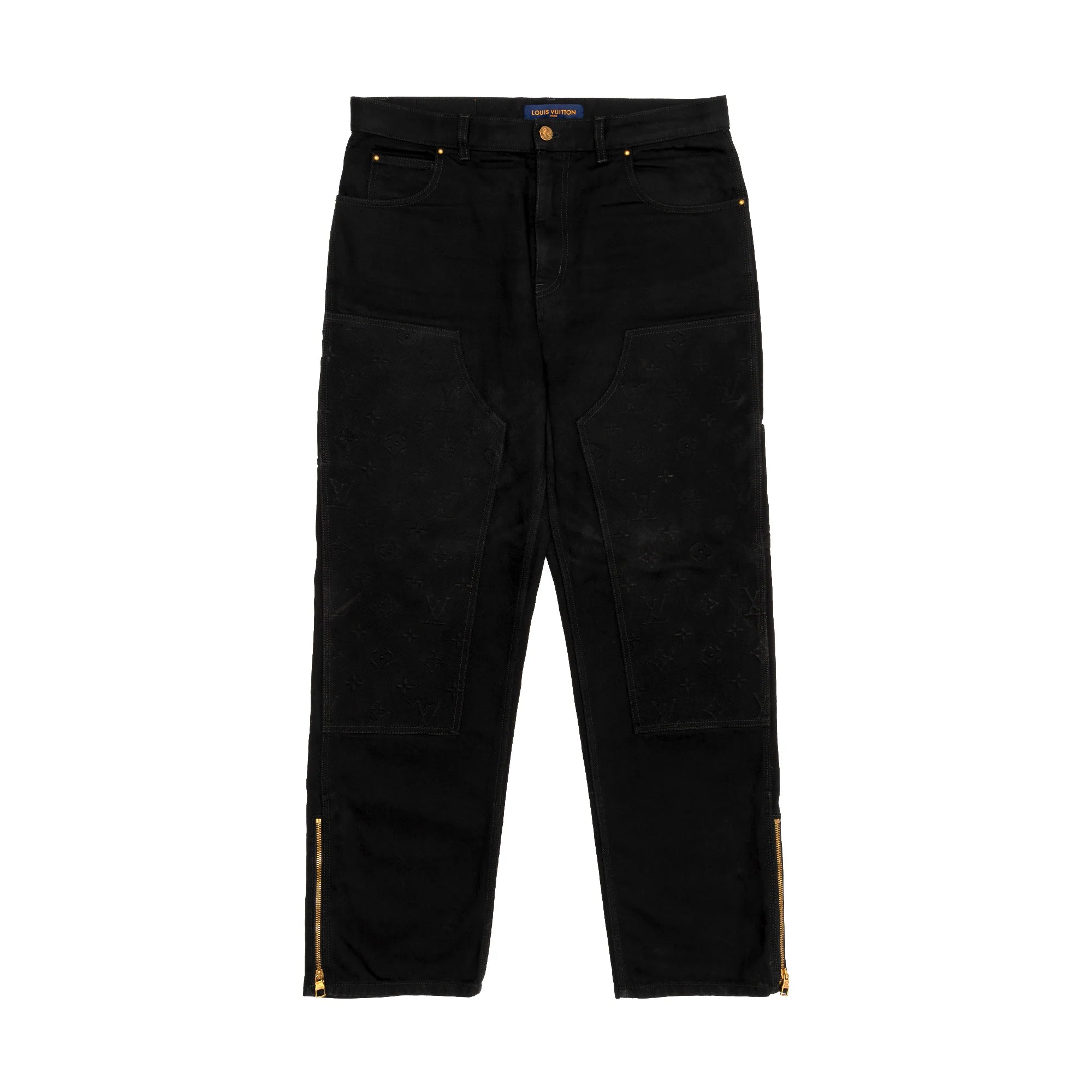 Louis Vuitton Monogram Detail Carpenter Denim Pants Black (FW22) (Worn Once)