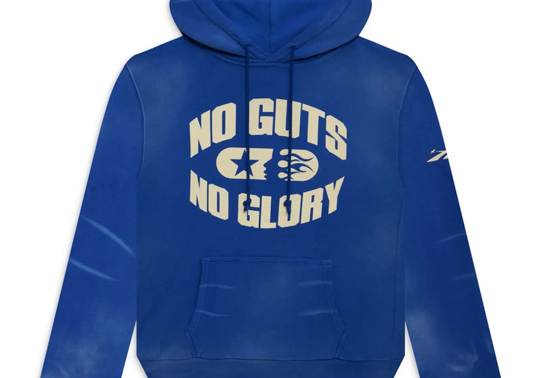 Hellstar Studios No Guts No Glory! Hoodie Washed Blue