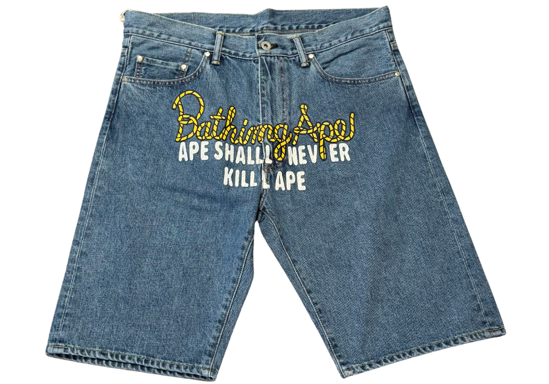 Bape Rope Logo Denim Jorts