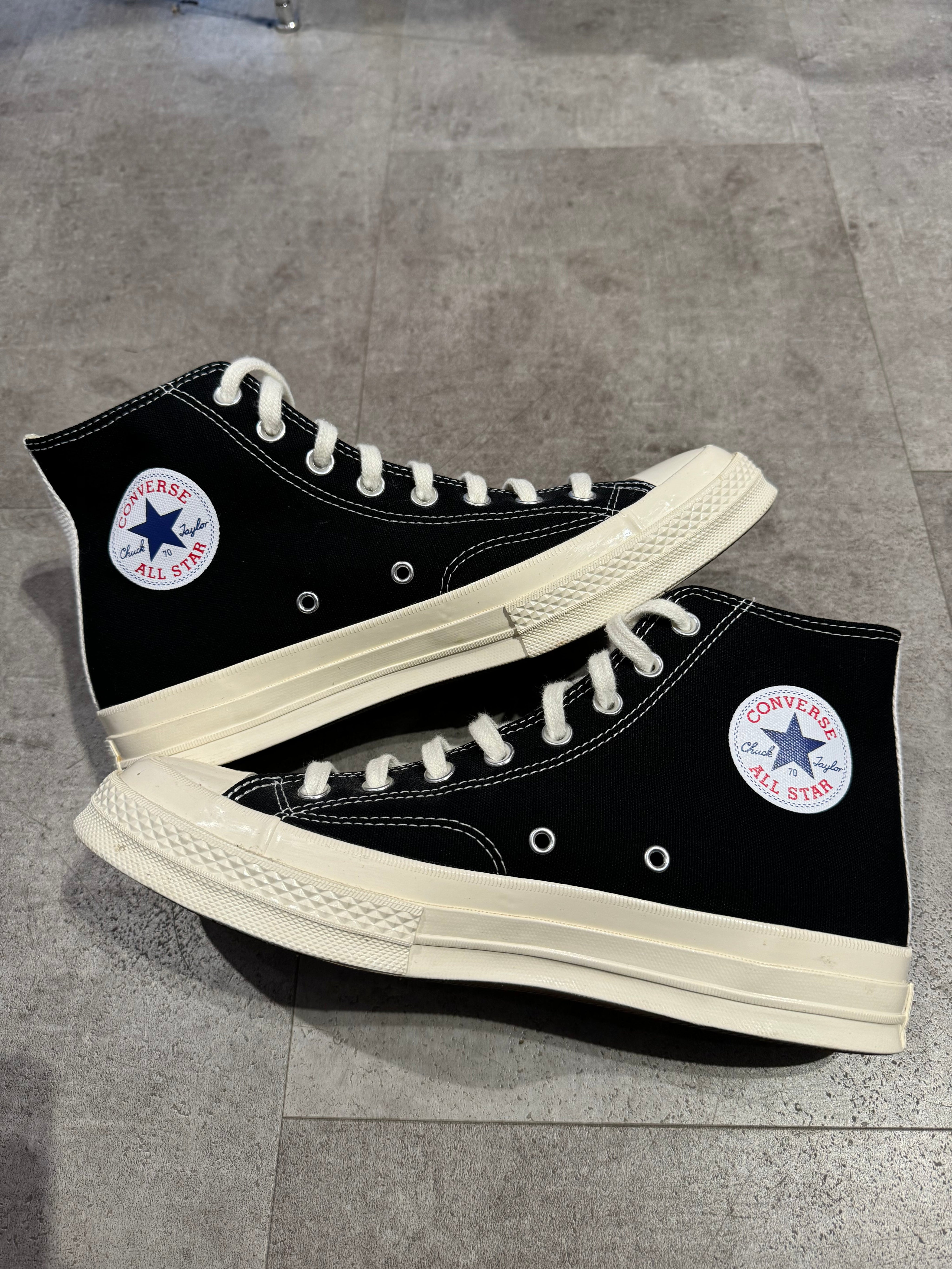 Converse X CDG Taylor All Star 70 Hi Play Black (Preowned Size 9)