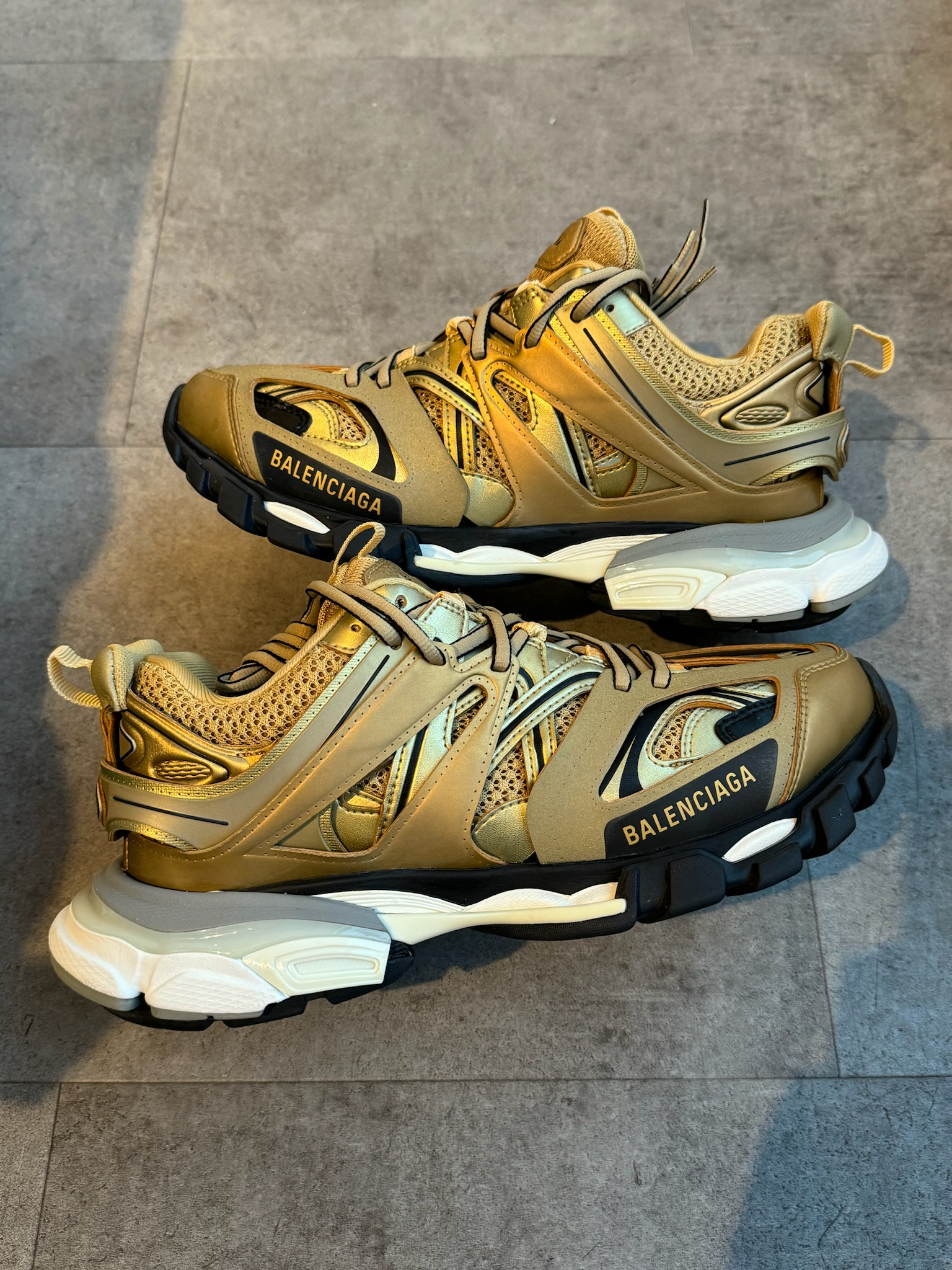 Balenciaga Track Trainer Metallic Gold (Preowned Size 40/FITS8-9)