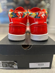 Jordan 1 Mid Barcelona Sweater Red Patent (Preowned)