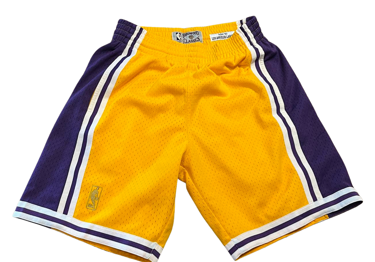 Mitchell & Ness Gold Los Angeles Lakers 1996-1997 Swingman Mesh Shorts