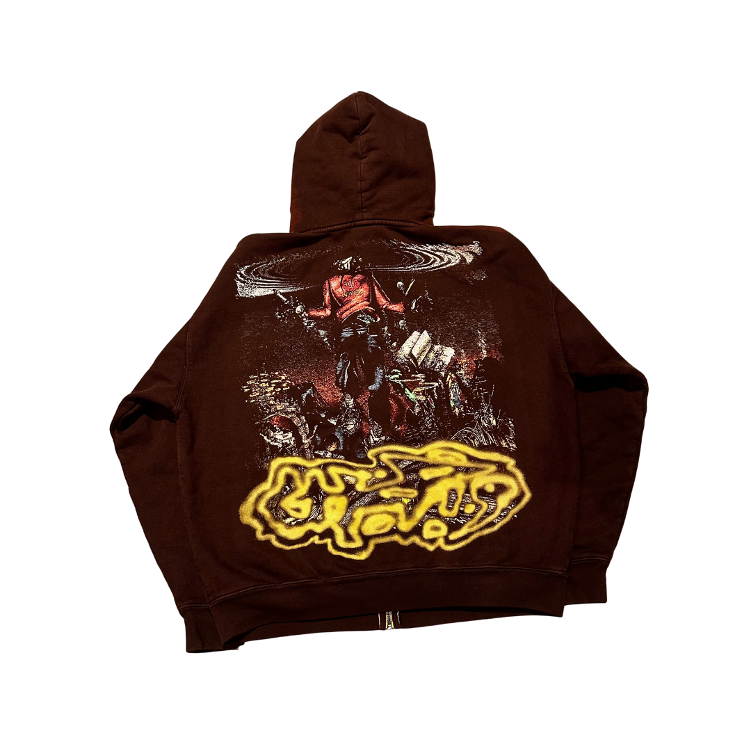 Travis Scott Cactus Jack X Ecko Unltd ComplexCon Exclusive Zip-Up Hoodie Brown