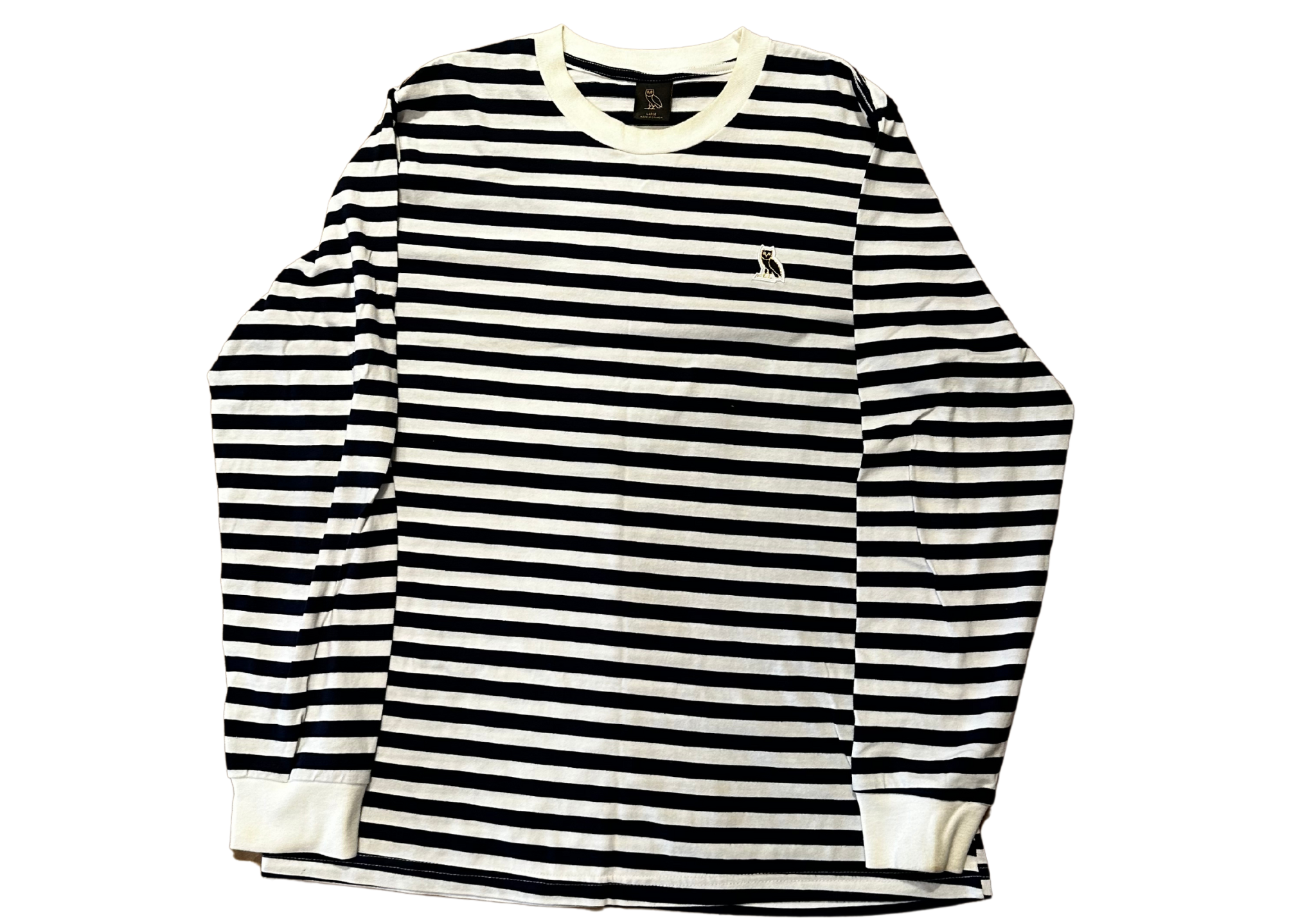 Ovo Striped Navy Long Sleeve Shirt (Preowned)