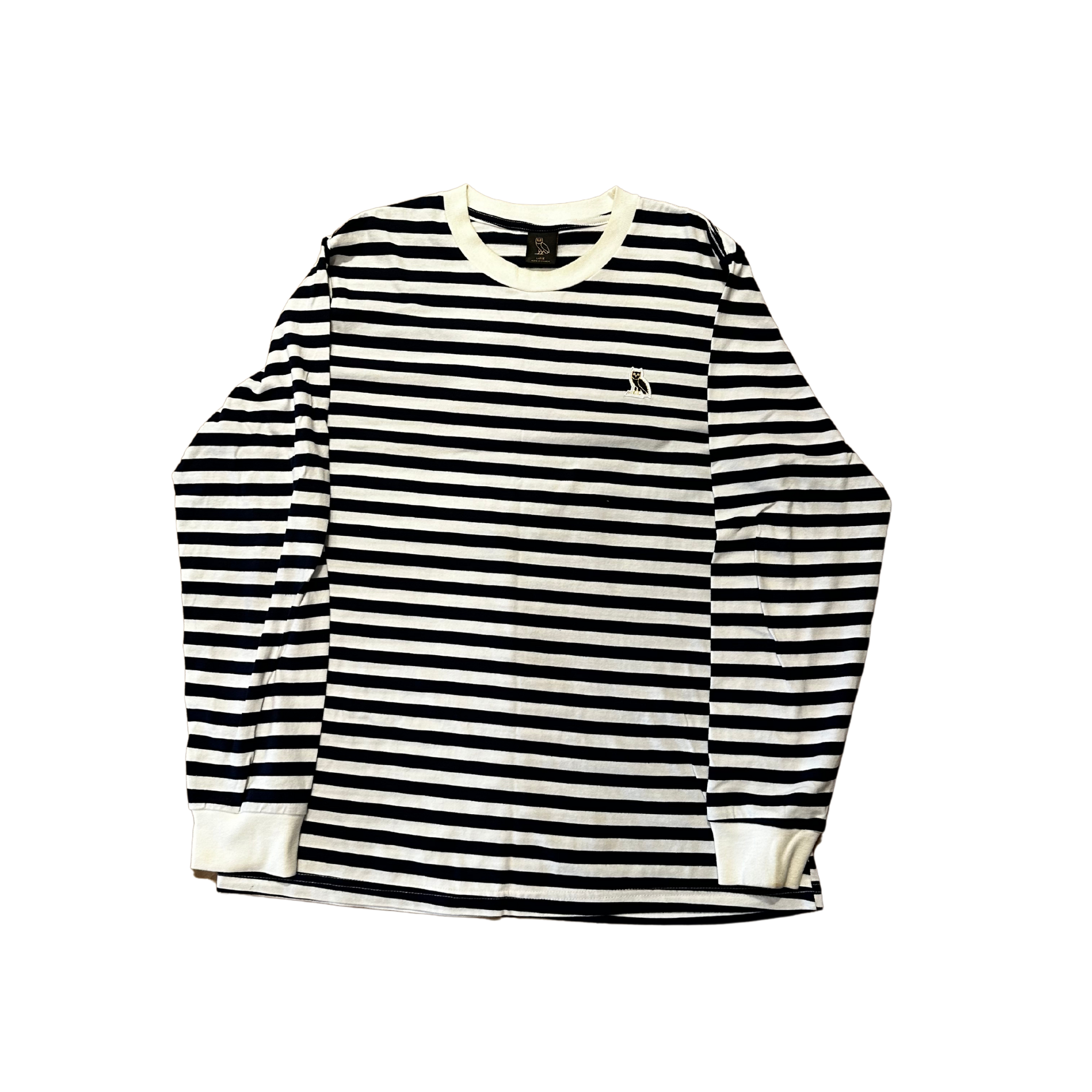 Ovo Striped Navy Long Sleeve Shirt (Preowned)