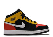 Jordan 1 Mid Black Amarillo Team Orange (GS) (Preowned)