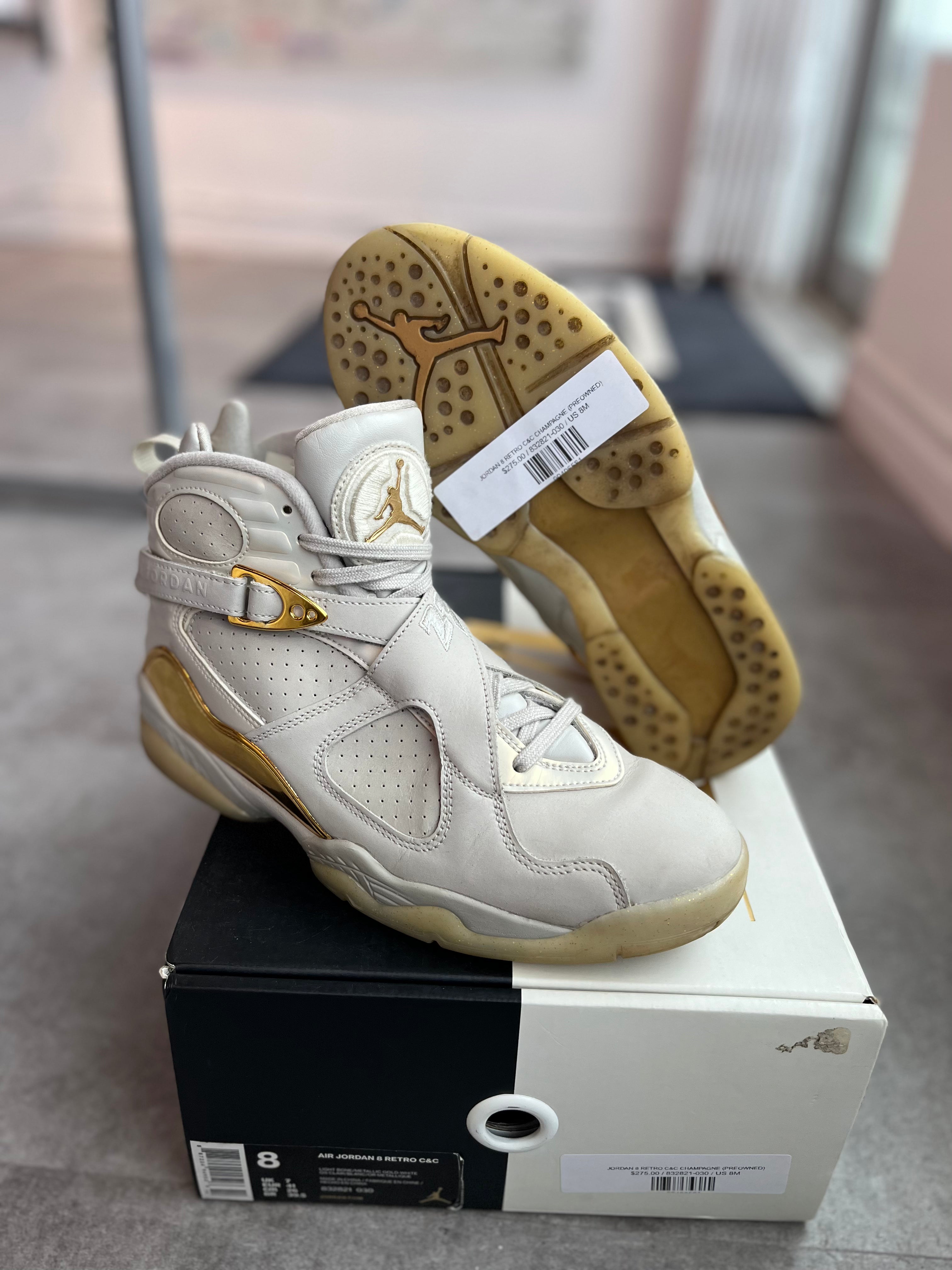 Jordan 8 Retro C&C Champagne (Preowned Size 8)