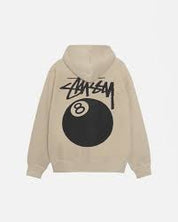 Stussy 8 Ball Pigment Dyed Zip Hoodie Khaki